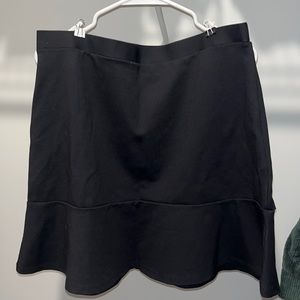 Black Flounce Pencil Skirt - LOFT, Large